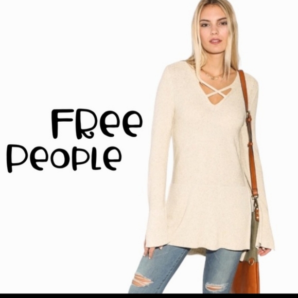 Free People Sweaters - Free people Ivory Sweater Tunic